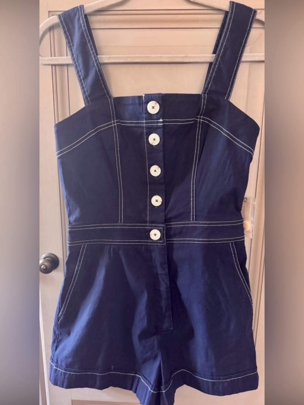 NWT Anthropologie:The Yukiko Noritake Portside Button-Front Romper by Maeve